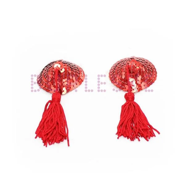 BURLESKE FETISH ADDICT PEZONERAS CORAZON ROJO LENTEJUELAS 2