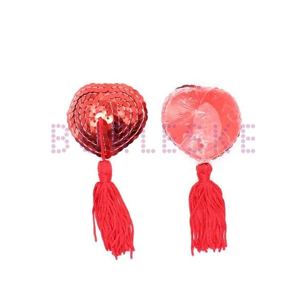 BURLESKE FETISH ADDICT PEZONERAS CORAZON ROJO LENTEJUELAS 4